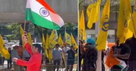 കാനഡയിലെ സ്വാതന്ത്ര്യദിന പരേഡിനിടെ ഇന്ത്യന്‍ പതാക കീറി ഖലിസ്ഥാന്‍ അനുകൂലികള്‍