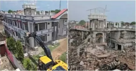 പ്രവാചക നിന്ദ ചോദ്യം ചെയ്ത മുസ്‌ലിം നേതാവിന്റെ വീട് ബുള്‍ഡോസ് ചെയ്തു