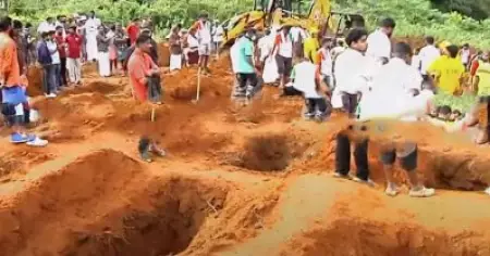 വയനാട് ഉരുള്‍പൊട്ടല്‍; തിരിച്ചറിയാത്ത മൃതദേഹങ്ങള്‍ കൂട്ടമായി സംസ്‌കരിക്കാന്‍ ഒരുക്കം