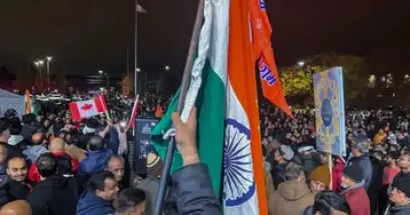 കാനഡയിലെ ഹിന്ദു ക്ഷേത്രത്തിനെതിരായ ആക്രമണം; തെരുവിലിറങ്ങി ഇന്ത്യന്‍ വംശജര്‍