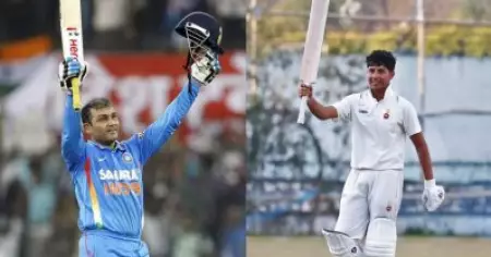 ഇത് സാക്ഷാല്‍ സെവാഗ് തന്നെ; ആര്യവീര്‍ സെവാഗിന് കൂച്ച് ബെഹാര്‍ ട്രോഫിയില്‍ മൂന്ന് റണ്‍സിന് നഷ്ടപ്പെട്ടത് ട്രിപ്പിള്‍ സെഞ്ച്വറി
