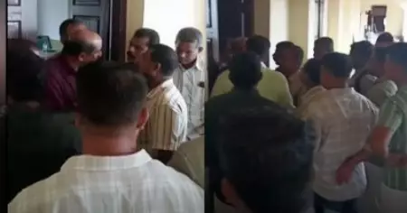 മാടായി കോളേജ് നിയമനത്തില്‍ അഴിമിതി ആരോപണം; എം.കെ. രാഘവനെ വഴിയില്‍ തടഞ്ഞ് കോണ്‍ഗ്രസ് പ്രവര്‍ത്തകര്‍