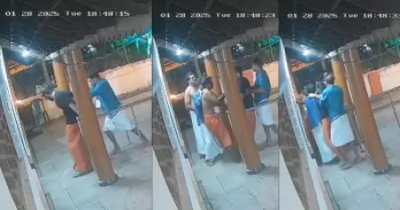 കരിങ്കാളിയെ ക്ഷേത്രത്തില്‍ കയറ്റാത്തത് ചോദ്യം ചെയ്ത യുവാവിനെ അമ്പല കമ്മിറ്റിക്കാര്‍ മര്‍ദിച്ചു; ദൃശ്യങ്ങള്‍ പുറത്ത്