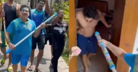 മാസ്റ്റര്‍ ബ്ലാസ്റ്ററല്ല, ഇത് പ്രാങ്ക് മാസ്റ്റര്‍; 'ഇന്നലെ അവന്‍ സിക്‌സറടിച്ചു, ഇന്ന് ഞങ്ങളടിക്കും'; വീഡിയോ പങ്കുവെച്ച് സച്ചിന്‍