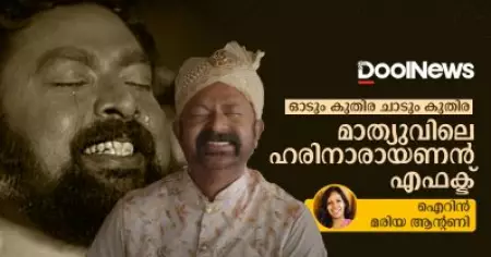 ഓടും കുതിര ചാടും കുതിര; മാത്യുവിലെ ഹരിനാരായണന്‍ എഫക്ട്