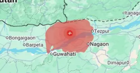 അസമില്‍ 5.8 തീവ്രത രേഖപ്പെടുത്തിയ ഭൂചലനം