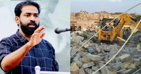 'യോഗിയുടെ ബുള്‍ഡോസര്‍ കോണ്‍ഗ്രസിലൂടെ കര്‍ണാടകയിലെത്തി നില്‍ക്കുന്നു';  ലീഗോ ജമാഅത്തോ ഒരക്ഷരം മിണ്ടിയോ: വി.കെ സനോജ്