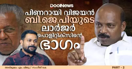 പിണറായി വിജയൻ BJPയുടെ ലാർജർ പൊളിറ്റിക്സിന്റെ ഭാ​ഗം"; M Liju