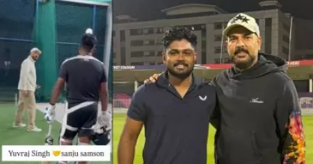 T-20 ലോകകപ്പ്; പഠിപ്പിക്കുന്നത് ഒരു ഓവറില്‍ ആറ് സിക്‌സറടിക്കാനോ? യുവിക്കൊപ്പം പരിശീലനത്തില്‍ സഞ്ജു