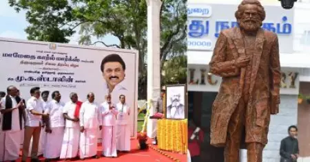 മാര്‍ക്‌സിനെ സ്ഥാപിച്ച് അസമത്വത്തെ ഇല്ലാതാക്കണം; കാള്‍ മാര്‍ക്‌സിന്റെ പ്രതിമ ചെന്നൈയില്‍ സ്ഥാപിച്ച് സ്റ്റാലിന്‍ സര്‍ക്കാര്‍