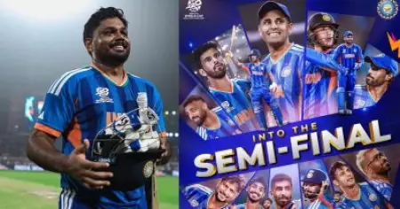 വെറുമൊരു സെമിയിലേക്കല്ല സഞ്ജു ഇന്ത്യ കൈപിടിച്ച് കയറ്റിയത്; ചരിത്രത്തില്‍ ഇങ്ങനെയൊരു റെക്കോഡിന് കാരണവും 'ചേട്ടന്‍'