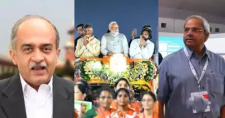 ആന്ധ്രയിലെ നിയമസഭാ തെരഞ്ഞെടുപ്പില്‍ രാത്രി എട്ടിനും പുലര്‍ച്ചെ രണ്ടിനുമിടയില്‍  52 ലക്ഷം വോട്ടുകള്‍ രേഖപ്പെടുത്തി, ഗുരുതര ആരോപണവുമായി പ്രശാന്ത് ഭൂഷണും പരകാല പ്രഭാകറും