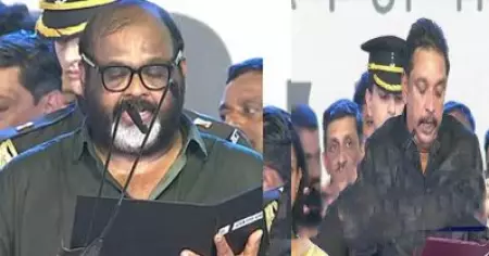 മുഖ്യമന്ത്രിയടക്കം എല്ലാവരും ദൈവനാമത്തില്‍; സഗൗരവം സത്യപ്രതിജ്ഞ ചെയ്ത് ഷിബു ബേബി ജോണും സി.പി ജോണും