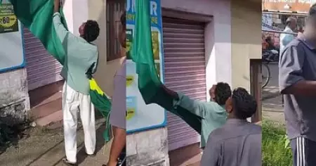 പാകിസ്ഥാന്‍ പതാകയുമായി സാമ്യമെന്ന് ആരോപണം; കൊല്ലത്ത് ബ്രസീല്‍ പതാകകള്‍ അഴിപ്പിച്ച് ആര്‍.എസ്.എസ്