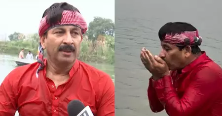 'മലിനമല്ല,' യമുനയില്‍ ഇറങ്ങി വെള്ളം കുടിച്ച് ബി.ജെ.പി എം.പി; കെജ്‌രിവാളിനും രാഹുല്‍ ഗാന്ധിക്കും വെല്ലുവിളി!