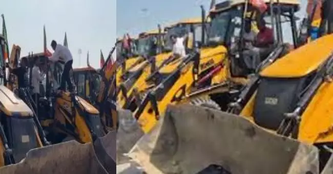 വ്യാപാരികള്‍ക്ക് കണ്ണീര്‍, നേതാവിന് പൂമഴ: ഭരണകൂട ഭീകരതയുടെ പ്രതീകത്തെ ആഘോഷമാക്കുന്നു:  നിതിന്‍ നബിന്റെ ബുള്‍ഡോസര്‍ സ്വീകരണത്തില്‍ കോണ്‍ഗ്രസ്