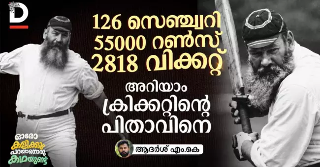 126 സെഞ്ച്വറി 55000 റൺസ് 2818 വിക്കറ്റ്അറിയാം ക്രിക്കറ്റിന്റെ പിതാവിനെ