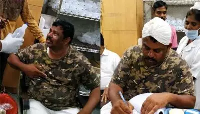 തെലങ്കാനയില്‍ ബി.ജെ.പി എം.എല്‍.എ സ്വയം പരിക്കേല്‍പ്പിച്ച് കുറ്റം പൊലീസിന്റെ തലയിലിട്ടു; ദൃശ്യങ്ങള്‍ പുറത്തു വിട്ട് പൊലീസ്