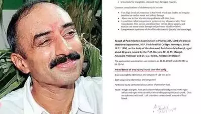 ഫോറന്‍സിക് റിപ്പോര്‍ട്ടിലും മെഡിക്കല്‍ റിപ്പോര്‍ട്ടിലും പ്രഭുദാസിന് മര്‍ദ്ദനമേറ്റതായി രേഖപ്പെടുത്തിയിട്ടില്ല; രേഖകള്‍ പുറത്തുവിട്ട് ശ്വേത സഞ്ജീവ് ഭട്ട്