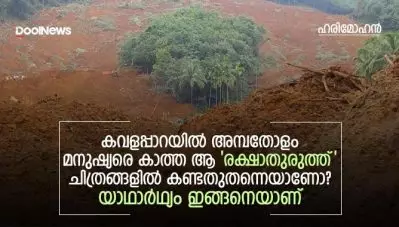 കവളപ്പാറയിലെ ആ ‘രക്ഷാതുരുത്ത്’ ചിത്രങ്ങളില്‍ കണ്ടതുതന്നെയാണോ? യാഥാര്‍ഥ്യം ഇങ്ങനെയാണ്