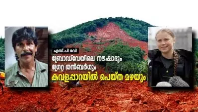 ബ്രോഡ്‌വേയിലെ നൗഷാദും ഗ്രേറ്റ തന്‍ബര്‍ഗും കവളപ്പാറയില്‍ പെയ്ത മഴയും