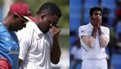ബുംറയുടെ ഏറ് കൊണ്ടു; ഡാരന്‍ ബ്രാവോ പുറത്തേക്ക്; കണ്‍കഷന്‍ സബ്സ്റ്റിറ്റിയൂട്ടായി ബ്ലാക്ക്‌വുഡ്