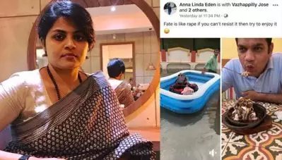 ‘വിധി ബലാത്സംഗം പോലെയാണ്; തടയാന്‍ കഴിഞ്ഞില്ലെങ്കില്‍ ആസ്വദിക്കാന്‍ ശ്രമിക്കുക”; വിവാദ പോസ്റ്റുമായി ഹൈബി ഈഡന്റെ ഭാര്യ അന്ന ലിന്‍ഡ