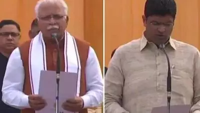 രണ്ടാം തവണയും ഹരിയാന മുഖ്യമന്ത്രിയായി മനോഹര്‍ ലാല്‍ ഖട്ടര്‍ സത്യപ്രതിജ്ഞ ചെയ്തു