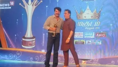 ന്യൂസ് 18 തമിഴ് ‘മഗുഡം’ പുരസ്‌ക്കാരം; പേരന്‍പിലൂടെ മമ്മൂട്ടിക്ക് മികച്ച നടനുള്ള പുരസ്‌ക്കാരം ; ഐശ്വര്യ രാജേഷ് നടി