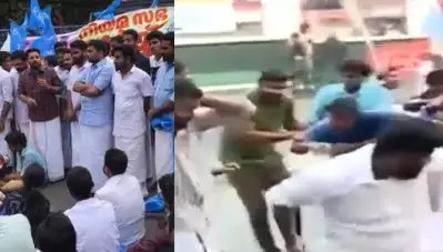 കേരള സര്‍വകലാശാല മാര്‍ക്ക് തട്ടിപ്പ്; കെ.എസ്.യു മാര്‍ച്ചിനിടെ സംഘര്‍ഷം, ഷാഫി പറമ്പില്‍ എം.എല്‍.എയ്ക്ക് പരിക്ക്