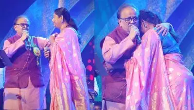 ‘മലരേ മൗനമാ’ വേദിയില്‍ പാടി കണ്ണുനിറഞ്ഞ് ഗായിക; കണ്ണീരൊപ്പി എസ്.പി.ബി