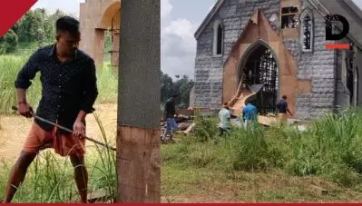 സിനിമാ സെറ്റിലെ ക്രിസ്ത്യന്‍ പള്ളി പൊളിച്ച സംഭവം; മുഖ്യപ്രതിയായ രാഷ്ട്രീയ ബജ്‌റംഗദള്‍ നേതാവ് രതീഷ് അറസ്റ്റില്‍