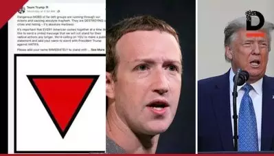 ‘തലകീഴായ ചുവന്ന ത്രികോണം’; നാസി പ്രത്യയശാസ്ത്രം പ്രചരിപ്പിച്ച ട്രംപിന്റെ പോസ്റ്റുകള്‍ നീക്കം ചെയ്ത് ഫേസ്ബുക്ക്