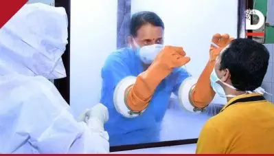 സ്രവം ശേഖരിക്കാന്‍ വായില്‍ വെള്ളം നിറച്ച് പരിശോധന; രോഗവ്യാപന സാധ്യത കുറയുമെന്ന് ഐ.സി.എം.ആര്‍