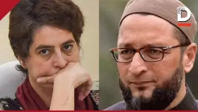 ‘ഇനിയും അഭിനയിക്കാത്തതില്‍ സന്തോഷം, നാണിക്കേണ്ട, എന്തിനാണ് പൊള്ളയായ സംസാരം’; പ്രിയങ്ക ഗാന്ധിയോട് ഒവൈസി