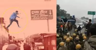 ജലപീരങ്കിയ്ക്ക് മേല്‍ ചാടിക്കയറി, പമ്പിംഗ് നിര്‍ത്തിയ കര്‍ഷകരുടെ ‘ഹീറോ’യെ കുടുക്കാന്‍ പൊലീസ് ശ്രമം; വിദ്യാര്‍ത്ഥിക്കെതിരെ വധശ്രമത്തിന് കേസ്