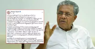 മുഖ്യമന്ത്രിയുടെ ഫേസ്ബുക്ക് പേജില്‍ ഇന്ന് പോസ്റ്റ് ചെയ്തത് ഇന്നലത്തെ കൊവിഡ് കണക്ക്; തെറ്റ് മനസിലായപ്പോള്‍ തിരുത്തി