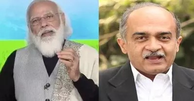 അഞ്ച് വയസ്സുകാരന്‍ ബാല മോദി സ്വാതന്ത്ര്യസമരത്തില്‍ പങ്കെടുത്ത് ജയിലില്‍ പോയതുപോലെ തന്നെ ആവുമല്ലേ! നുണതട്ടിവിടുന്നതിന് പരിധിയില്ലേയെന്ന് മോദിയോട് ഭൂഷണ്‍