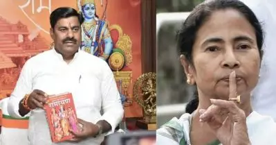 ‘സർക്കാർ പരിപാടിയിൽ ജയ്ശ്രീറാം വിളിച്ചതിൽ എന്താണ് തെറ്റ്’; മമത ബാനർജിയ്ക്ക് രാമായണം സമ്മാനമായി നൽകി മധ്യപ്രദേശ് സ്പീക്കറുടെ പ്രതിഷേധം