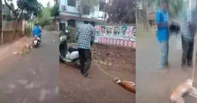 നായയെ വണ്ടിയില്‍ കെട്ടിവലിച്ച സംഭവം; ഉടമസ്ഥന്‍ പൊലീസ് പിടിയില്‍