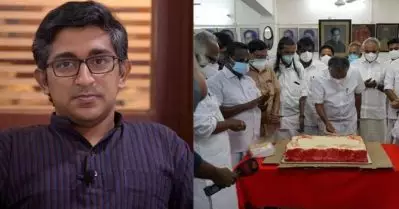 ‘ആര്‍ക്ക് വേണ്ടിയാണ് ഇതൊക്കെ പാലിക്കുന്നതെന്ന് ജനത്തിന് തോന്നിയാല്‍, കെട്ടിയുണ്ടാക്കിയതൊക്ക തകരാന്‍ അധികനാള്‍ വേണ്ട’; എ.കെ.ജി സെന്ററിലെ കേക്കുമുറിക്കലില്‍ കളക്ടര്‍ കേസെടുക്കണമെന്ന് ഹരീഷ് വാസുദേവന്‍