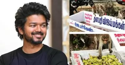ലോക്ഡൗണില്‍ വെള്ളം കിട്ടാതെ അലഞ്ഞ കുരങ്ങന്‍മാര്‍ക്കായി വാട്ടര്‍ ടാങ്ക് സ്ഥാപിച്ച് വിജയ് ഫാന്‍സ് അസോസിയേഷന്‍ പ്രവര്‍ത്തകര്‍