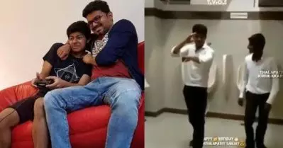 വിജയ്‌യുടെ ഡാന്‍സ് സ്റ്റെപ്പുകള്‍ കൂട്ടുകാരന് പഠിപ്പിച്ചു കൊടുത്ത് മകന്‍ സഞ്ജയ്; വീഡിയോ വൈറല്‍