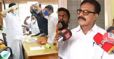 തൃശൂര്‍ മേയര്‍ക്ക് തുരുതുരാ സല്യൂട്ട് അടിച്ച് പ്രതിപക്ഷാംഗങ്ങളുടെ പരിഹാസം; തിരിച്ചും സല്യൂട്ട് അടിച്ച് മേയര്‍