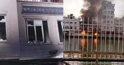 ത്രിപുരയിലെ സി.പി.ഐ.എം ഓഫീസുകള്‍ക്ക് നേരെ ജയ് ശ്രീറാം മുഴക്കി ബി.ജെ.പി അക്രമണം; സംസ്ഥാനകമ്മറ്റി ഓഫീസ് തീവെച്ചു