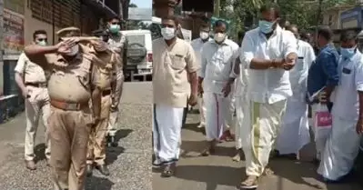 സുരേഷ് ഗോപിക്ക് നിരത്തി സല്യൂട്ട് അടിച്ച് പൊലീസുകാര്‍; സംഭവം പന്തളത്ത്