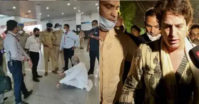 പ്രിയങ്ക ഗാന്ധിയുടെ അറസ്റ്റിന് പിന്നാലെ ഛത്തീസ്ഗഡ് മുഖ്യമന്ത്രിയെ എയര്‍പോര്‍ട്ടില്‍ തടഞ്ഞു; നിലത്ത് കുത്തിയിരുന്ന് മുഖ്യമന്ത്രിയുടെ പ്രതിഷേധം
