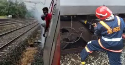 ഐലന്റ് എക്‌സ്പ്രസ്സില്‍ തീ പിടുത്തം; ബ്രേക്കിലെ തകരാര്‍ മൂലം ബോഗിയുടെ താഴെ നിന്ന് തീയും പുകയും ഉയര്‍ന്നു; ആളപായമില്ല