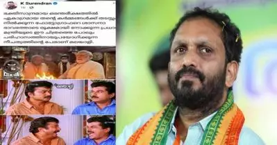 ‘പ്രധാനമന്ത്രിയെയും തന്നെയും അപാനിച്ചു’; ‘കിടിലന്‍ ട്രോളി’നെതിരെ പരാതിയുമായി സുരേന്ദ്രന്‍