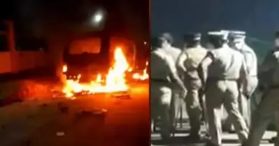 കിഴക്കമ്പലം കിറ്റക്‌സിലെ തൊഴിലാളികളും പൊലീസും തമ്മില്‍ സംഘര്‍ഷം; ജീപ്പുകള്‍ കത്തിച്ചു, സി.ഐ അടക്കം അഞ്ച് പൊലീസുകാര്‍ക്ക് പരിക്ക്